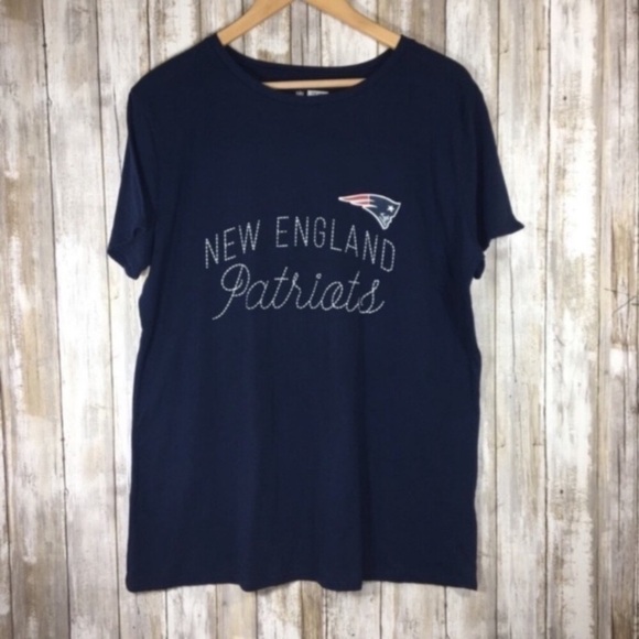 NFL Tops - NFL New England Patriots Faux Stitch Tee